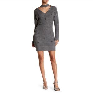 Anthropologie Revolve Endless Rose Embellished Sweater Dress